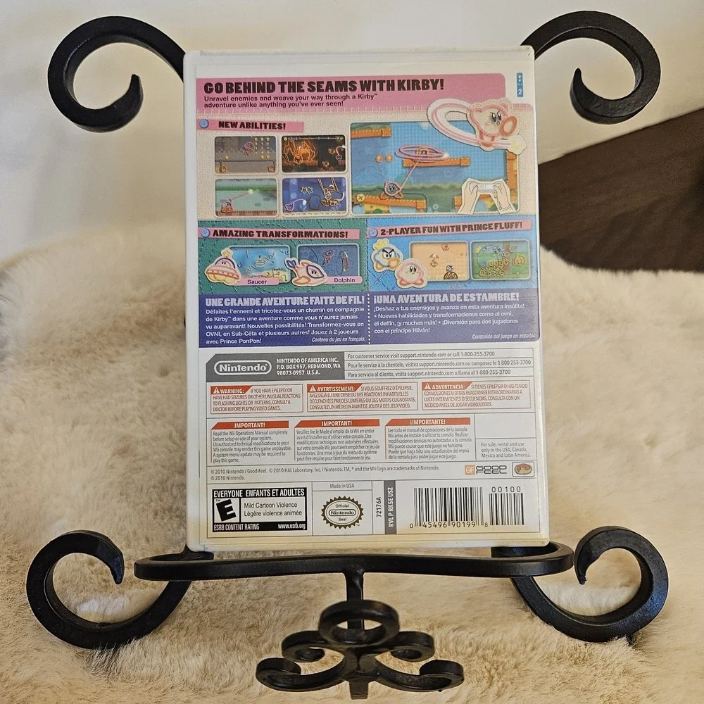 Kirbys Epic Yarn Nintendo Wii 2010 CIB Complete with Manual Tested Authentic